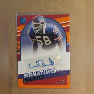 Carl Banks Signature Football Card